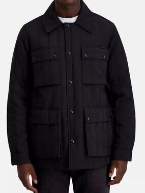 KARL LAGERFELD PARIS Men's Black Quilted Jacket Size M